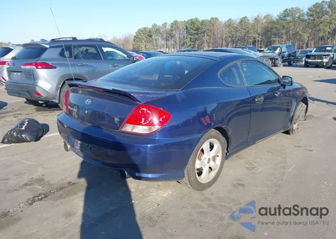 2006 Hyundai Tiburon Gs z USA, uszkodzony, nr VIN KMHHM65D76U229133